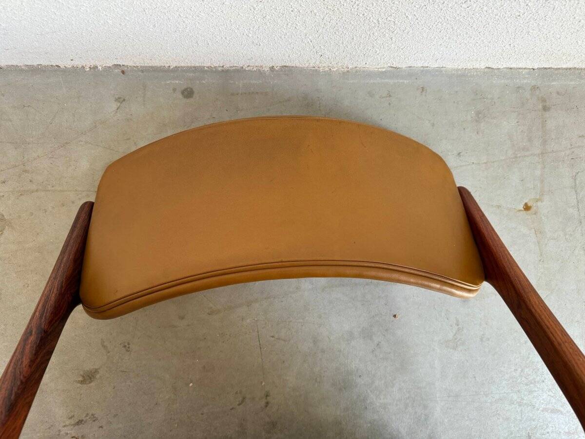 Ensemble de chaises vintage en skaï et palissandre