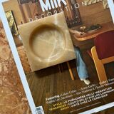 Square ashtray / vintage alabaster pocket