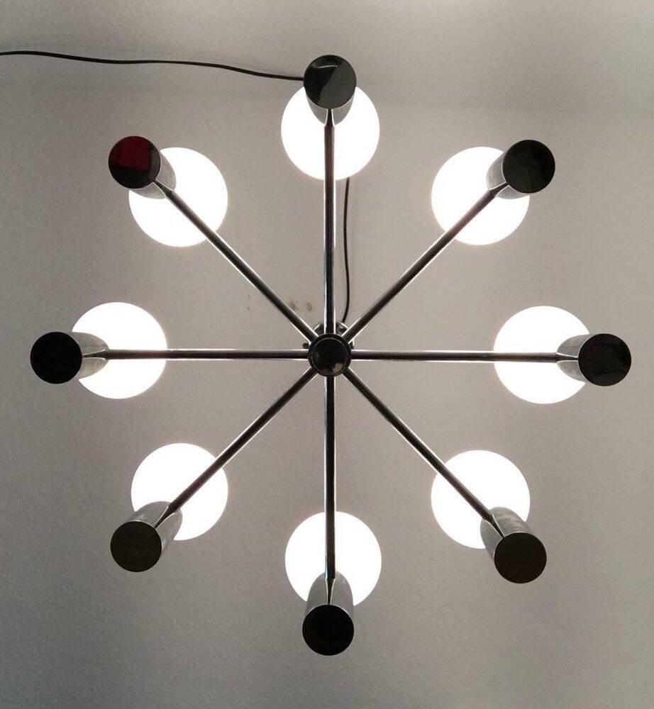 Mid-century German spatial chandelier by Hustadt Leuchten, 1960s.
