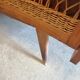 Children's wicker wooden wardrobe, 1960-70 vintage
