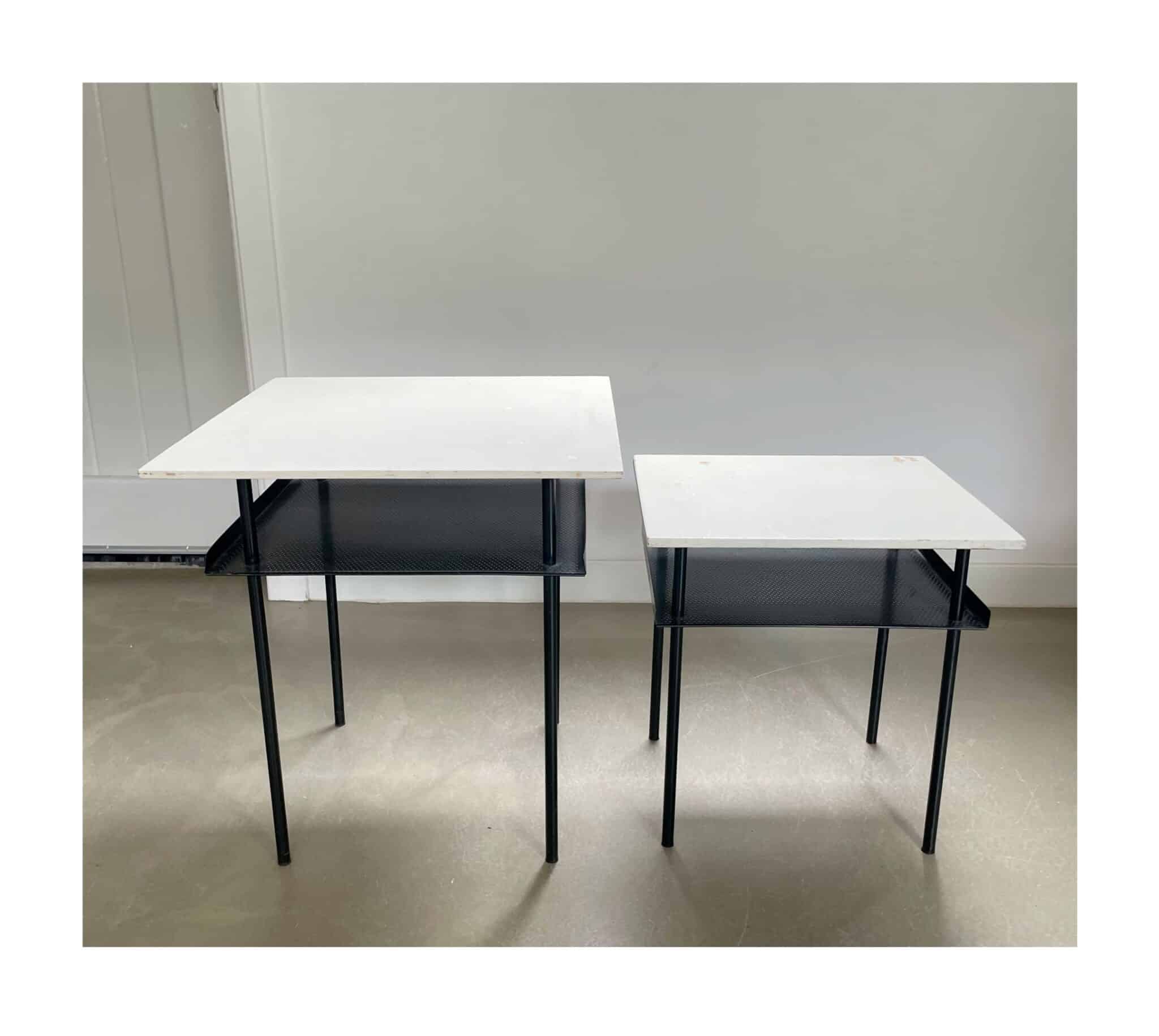 Set of mid-century modernist side tables, Wim Rietveld for Auping, 1950s