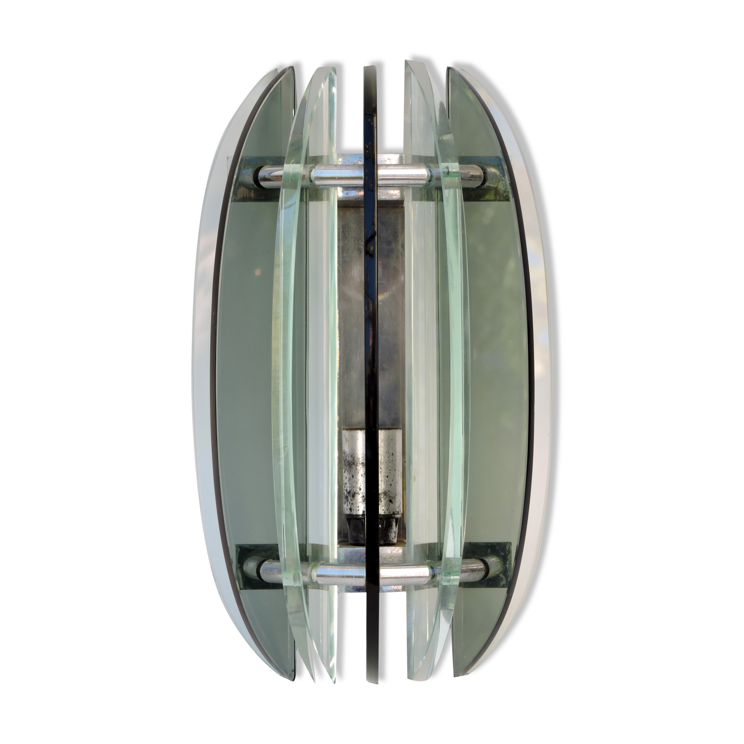 Vintage glass wall lamp from Veca Italy