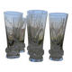 Set of 6 crystal champagne flutes from DAUM. SORCY model.