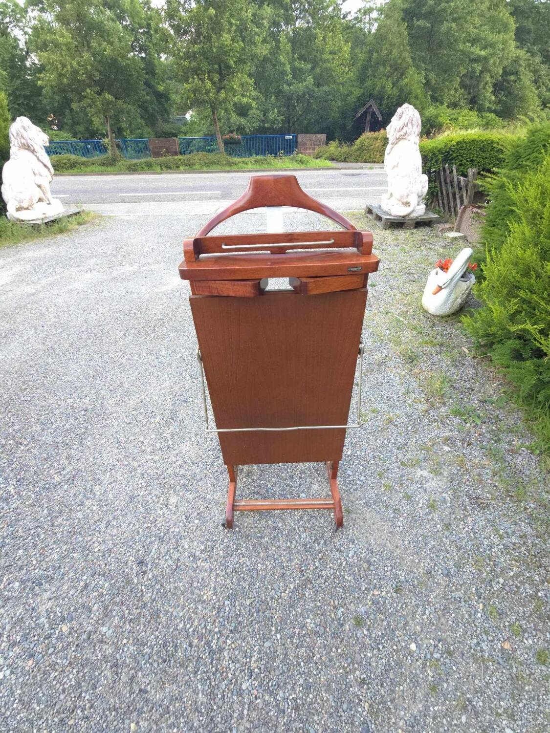 Valet de chambre vintage bois de noyer années 50-60