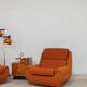 Paire de fauteuils Atlantis Orange République Tchèque 1970