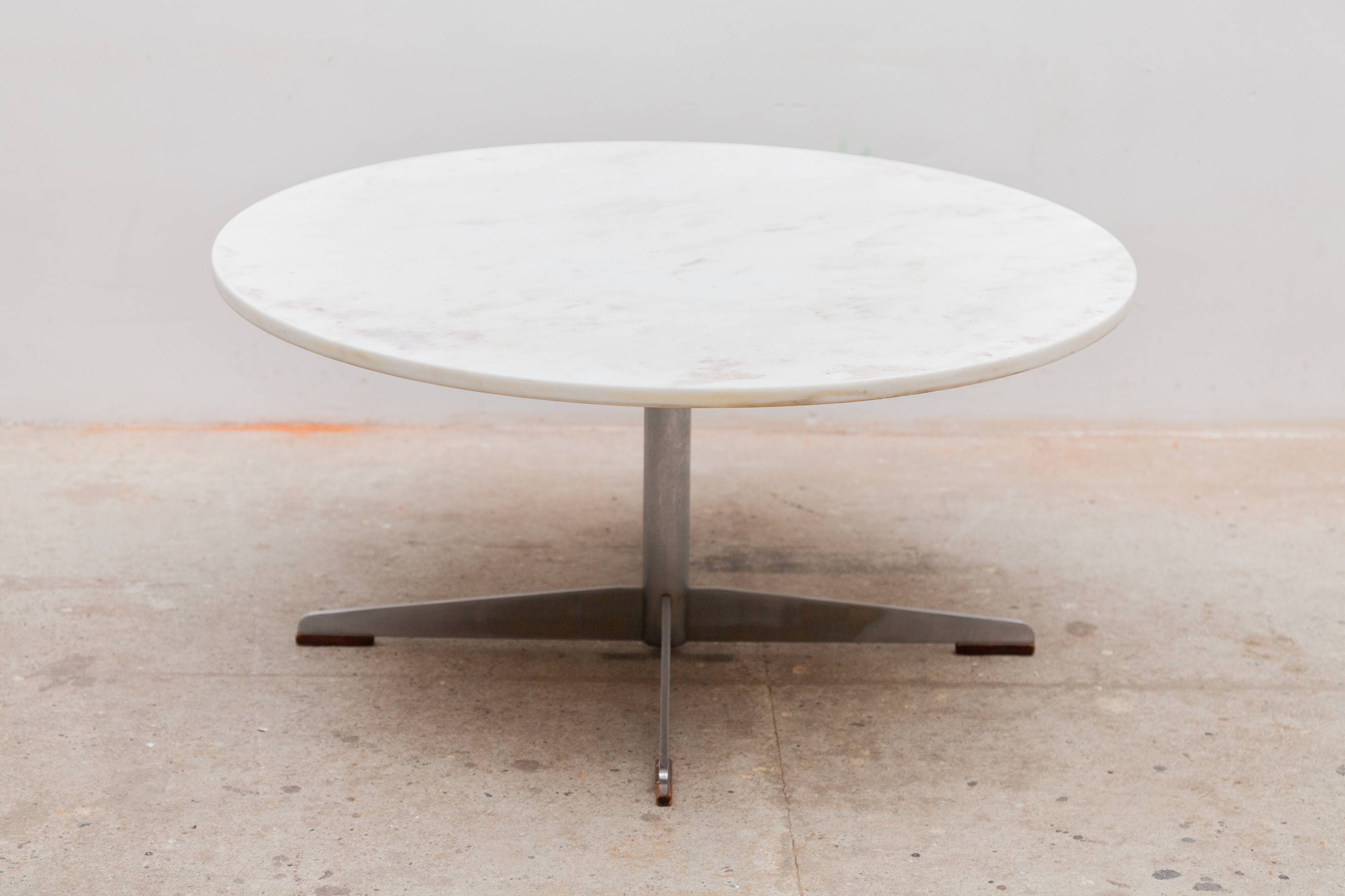 Mid-Century Marble Round Coffee Table, 1960s