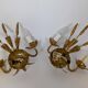 Pair of wheat ear wall lights