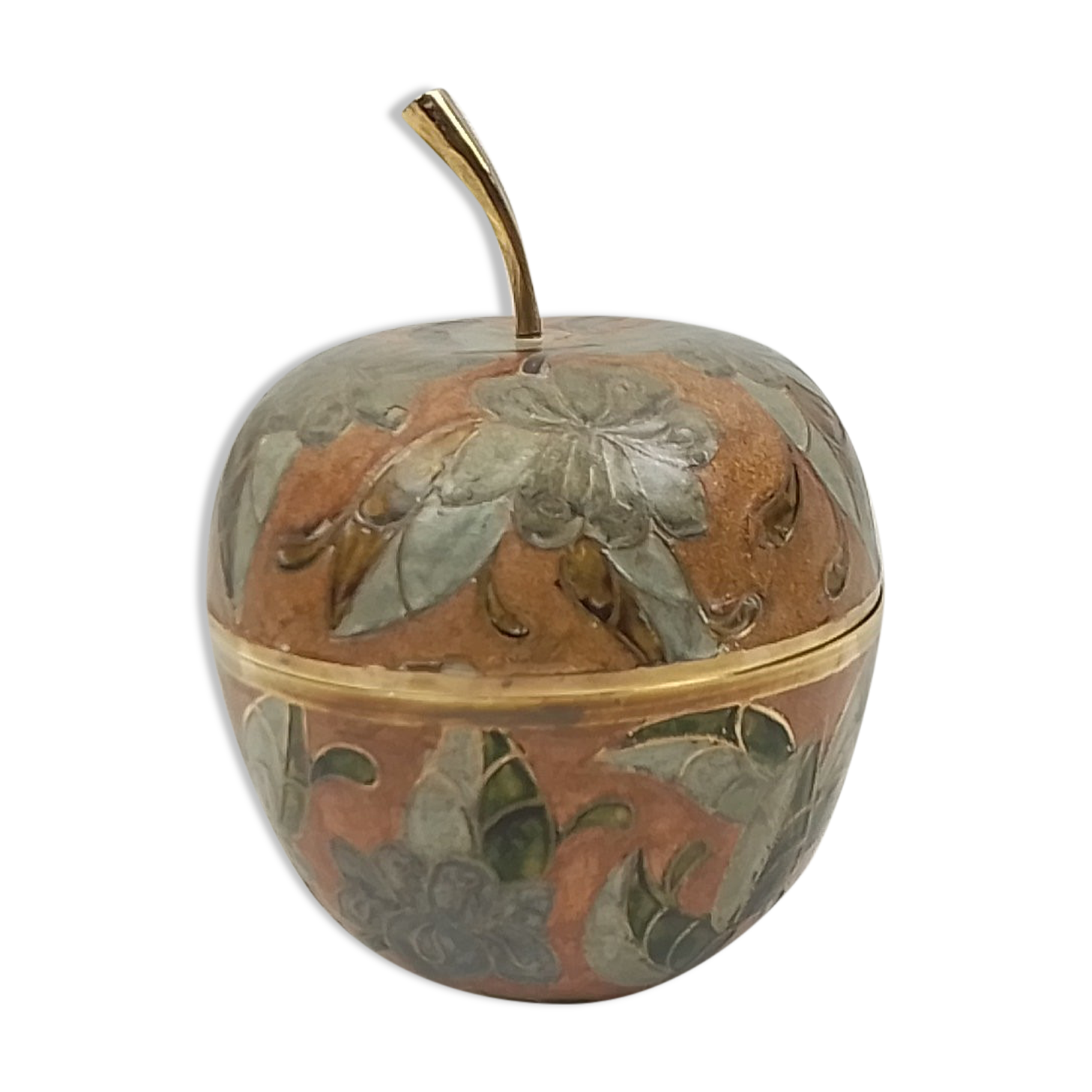 Brass box apple shape