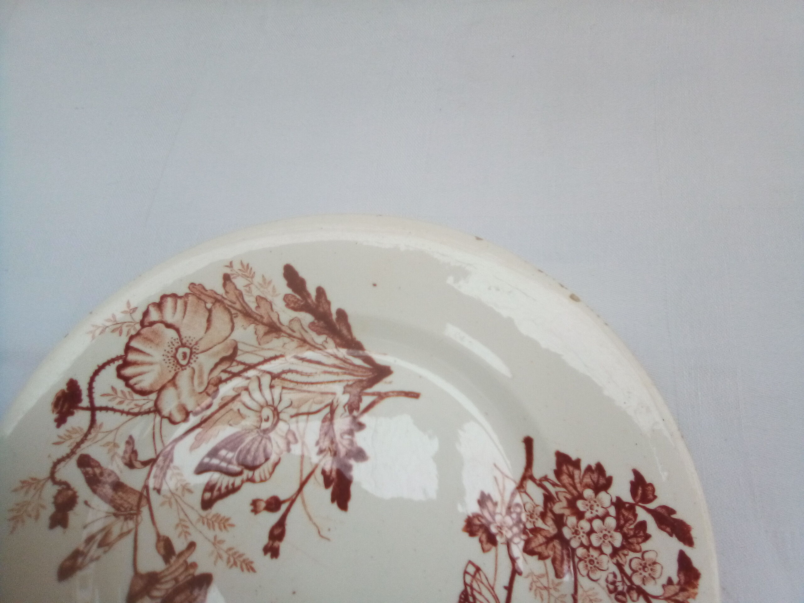 Assorted 8 brown/green plates