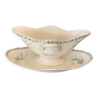 Old earthenware gravy boat from GIEN – Ocean model