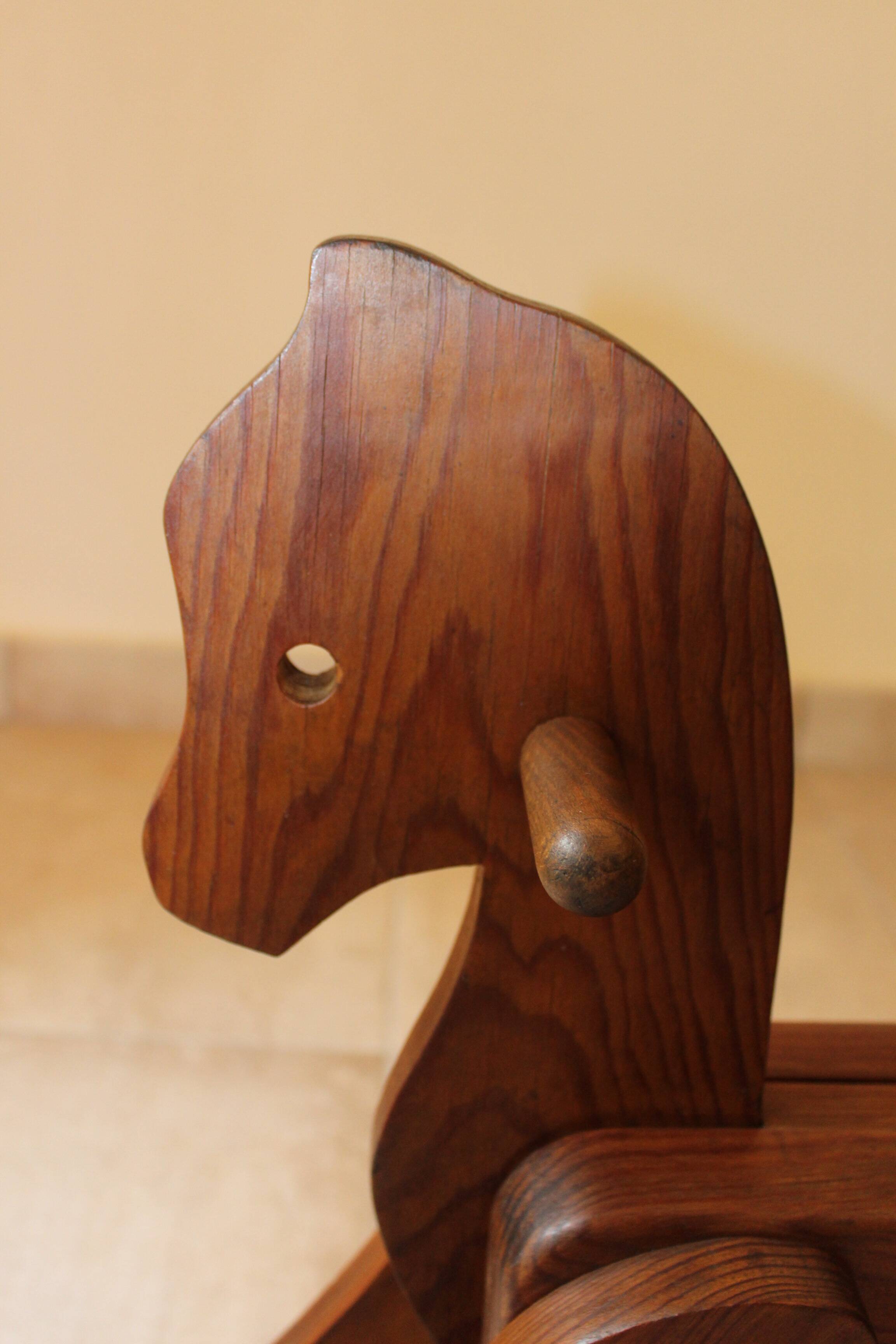 Vintage wooden rocking horse