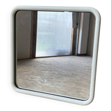 White tubular metal frame mirror