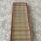 Set of 12 crystal knife holders with box