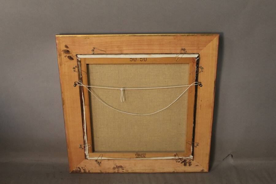 Oil on canvas "Still life dog and wader"