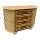 Vintage rattan and oak sideboard 1960-70
