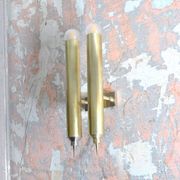 Nickel-plated brass wall lights by Lumière Bologna, 1960s, set of 4.