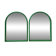 Pair of Italian plastic mirrors Gedy 1970