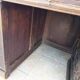 Large Gothic desk in solid oak from the 19th century.