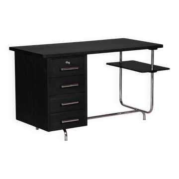 Czech Bauhaus Oak Writing Desk attributed to Jindrich Halabala for Up Závody, 1930s