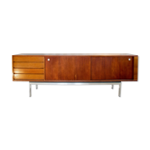 Modernist chrome steel and teak 1960