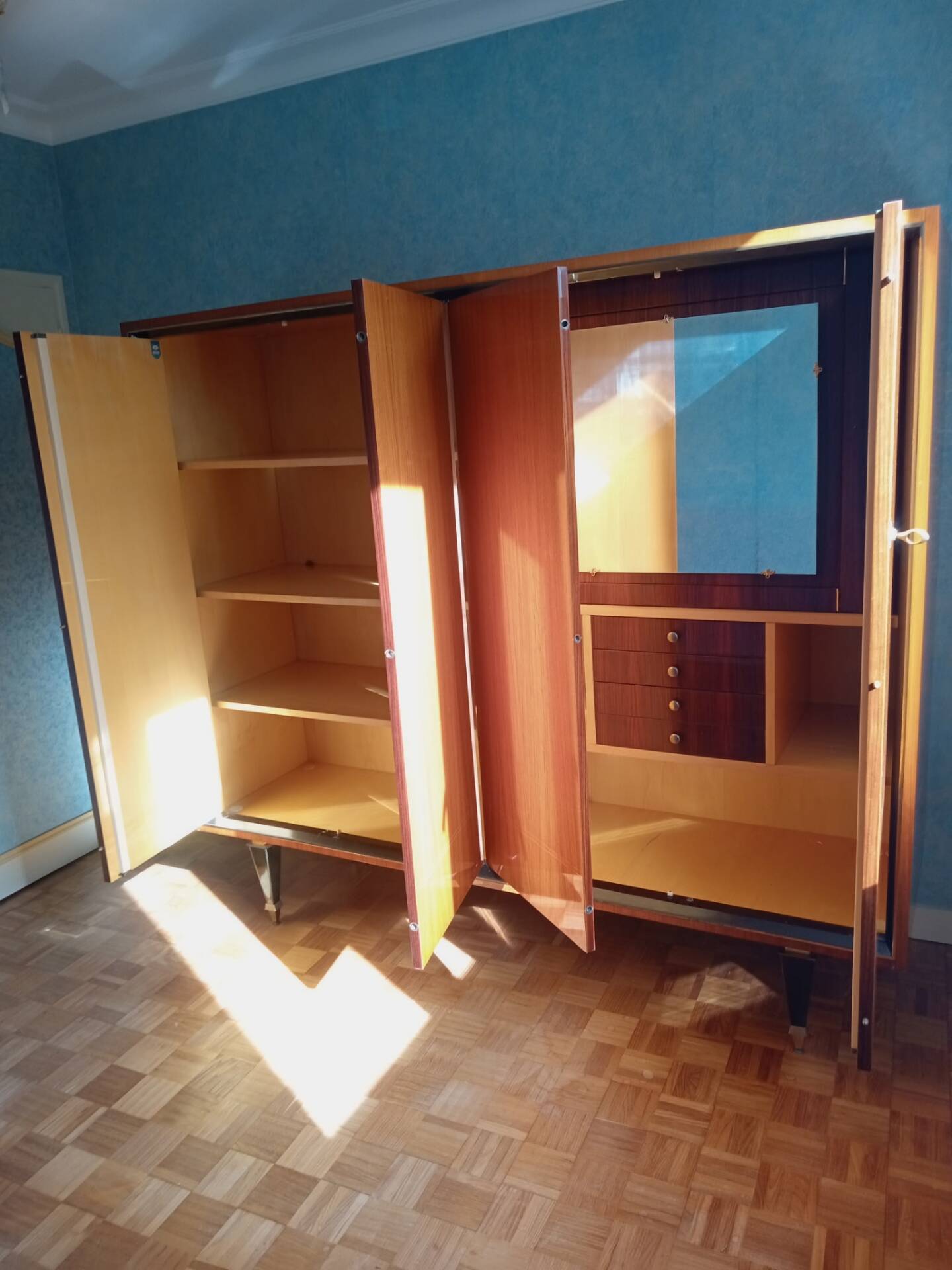 Vintage 4-door wardrobe