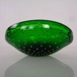 Green Sommerso Murano Glass Ashtray, Italy, 1960s