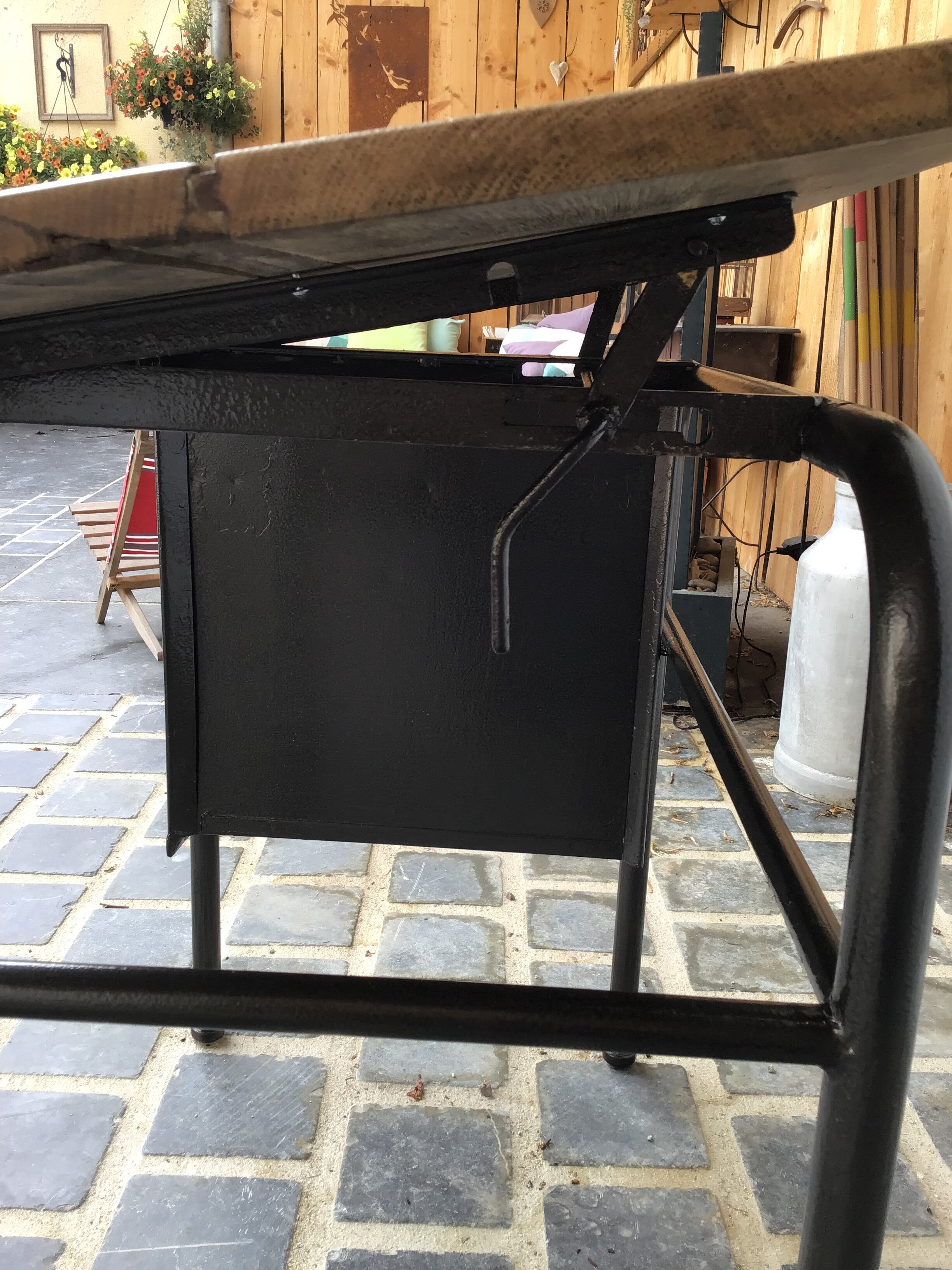 School desk and chair