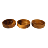 Set of three wooden cups