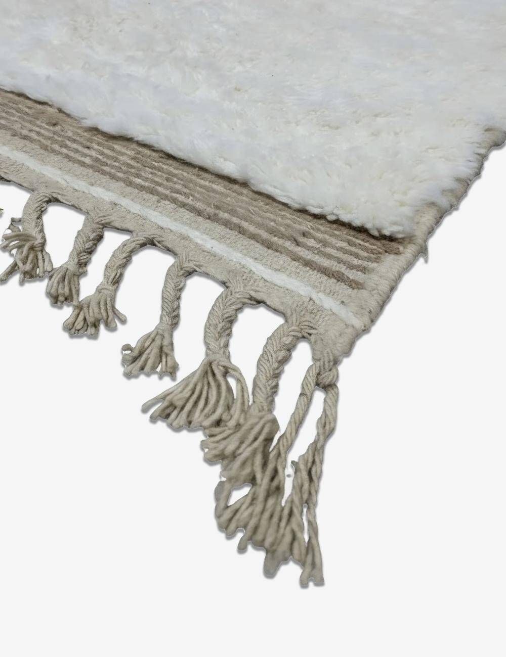 Tapis Blanc Contemporain Berbère - 294 x 237 cm