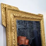 Antique 19th century gilded mirror 94 x 70 cm