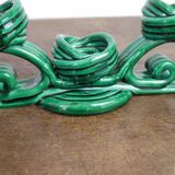 Green ceramic Vallauris Bougeoir