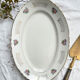 Vintage oval dish in flowered earthenware Moulin des Loups model "Cordoba"