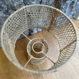 Natural raffia lamp