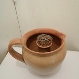 Sandstone pitcher with ice cube compartment