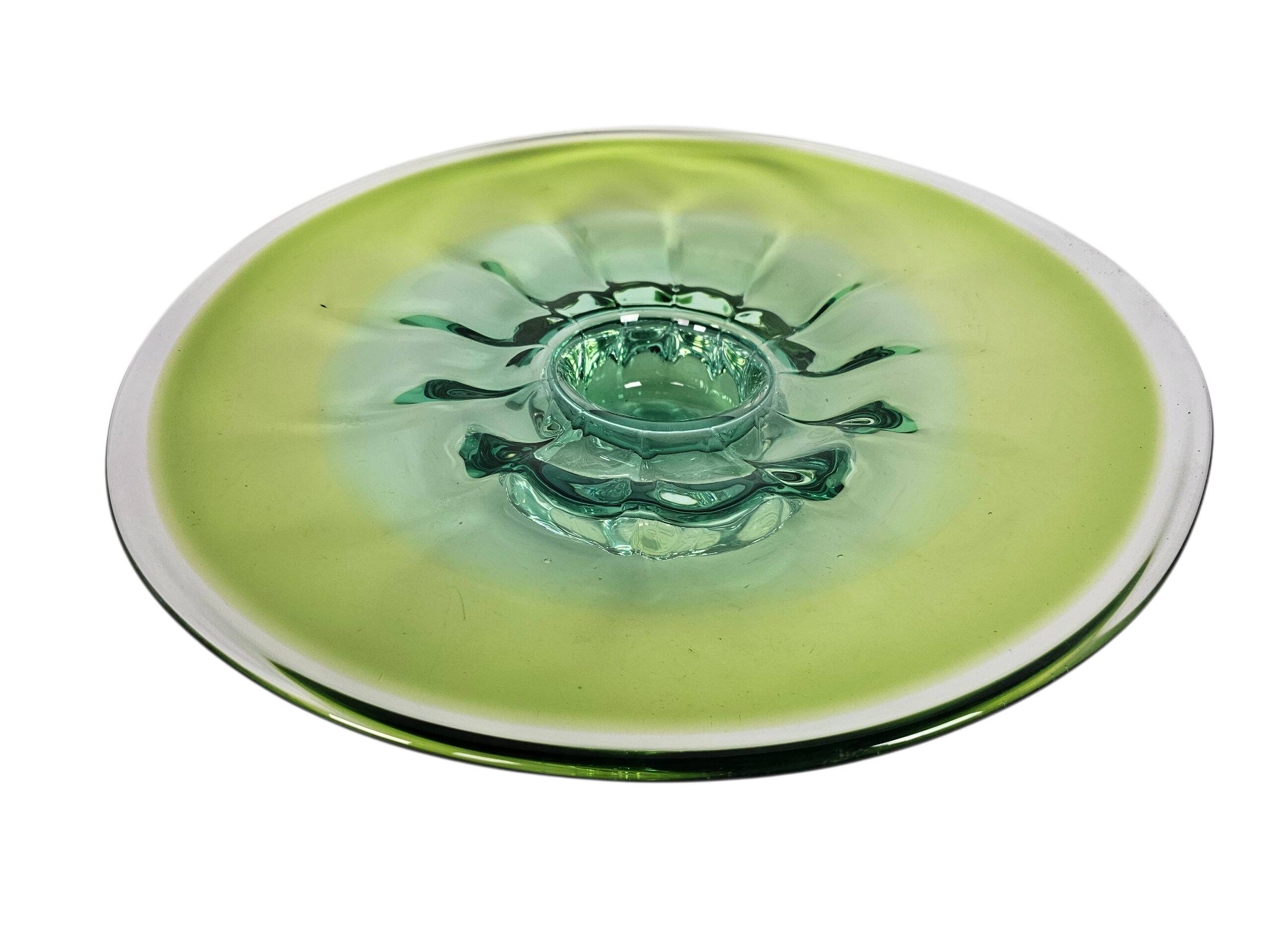 Josef Hospodska - Tsjechië - glasdesign -  XL dish  - Chribska glassworks