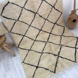 Handmade wool Berber rug 153 x 91 CM