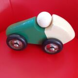 Pulling toy Racing car. Wooden.