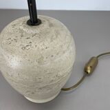 Large Travertine Marble Fratelli Mannelli Style Table Light Base, Italy, 1970s