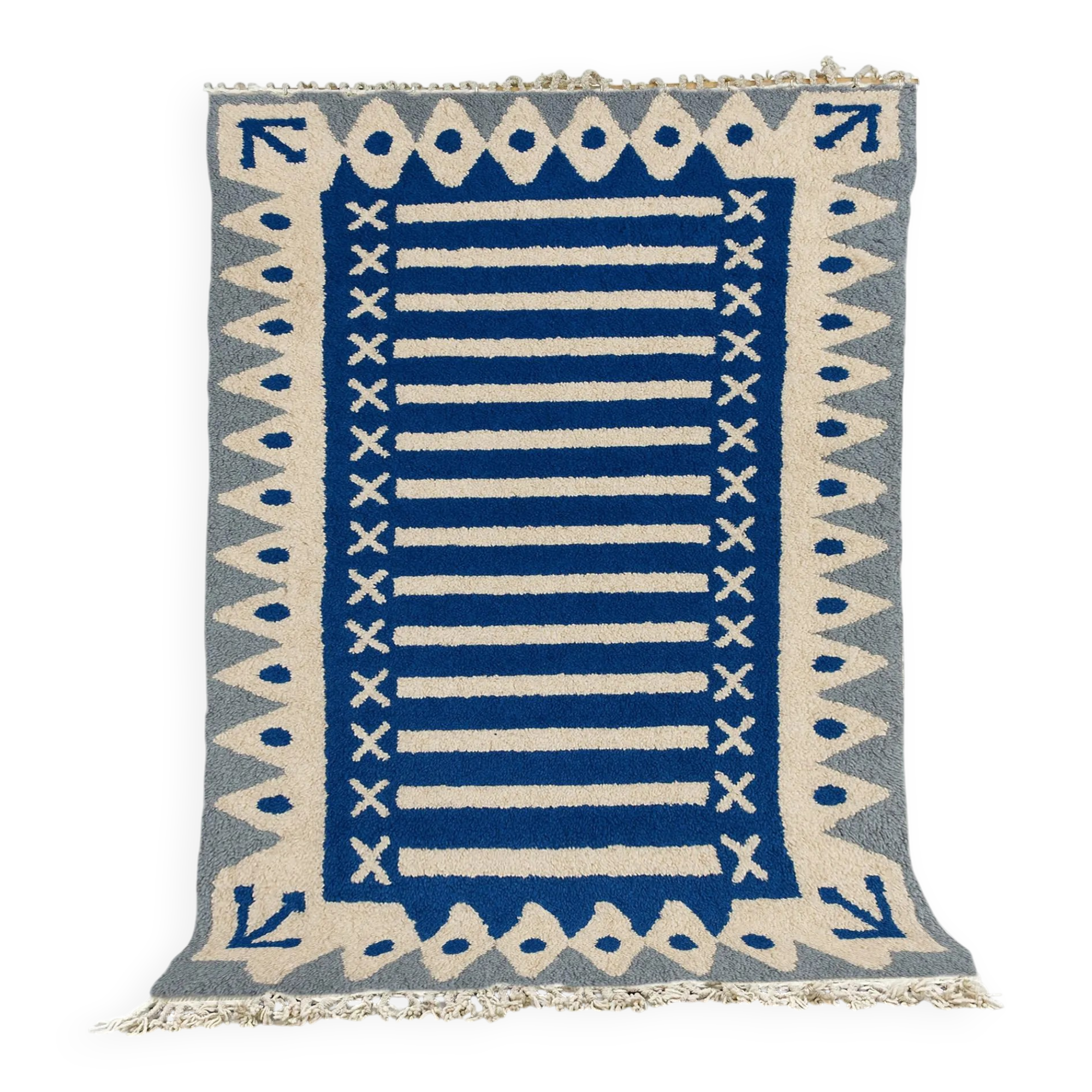 Handmade Berber rug in pure wool 3x2 m