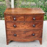 Commode anglaise en bois 19ème avec 4 tiroirs