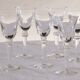 Set 6 mouth-blown wine glasses 50s