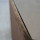 Space age table, hexagonal. Wood, velvet and smoked mirror. Circa 1970