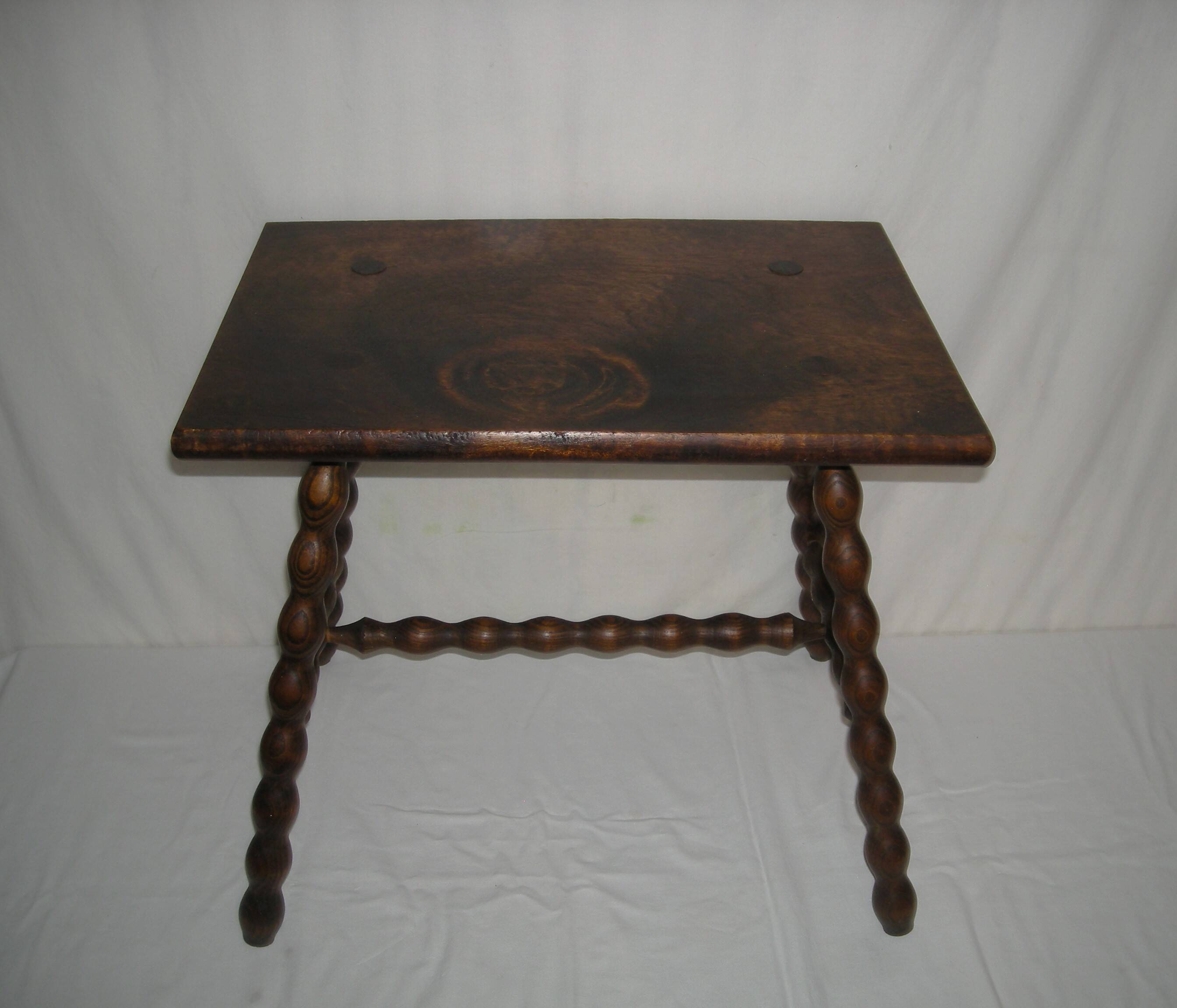 Turned wood coffee table from the 50s and 60s