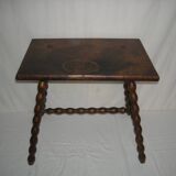 Turned wood coffee table from the 50s and 60s