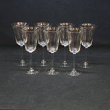 7 Fine Crystal Stemmed Wine or Water Glasses - Baccarat? / Saint Louis?