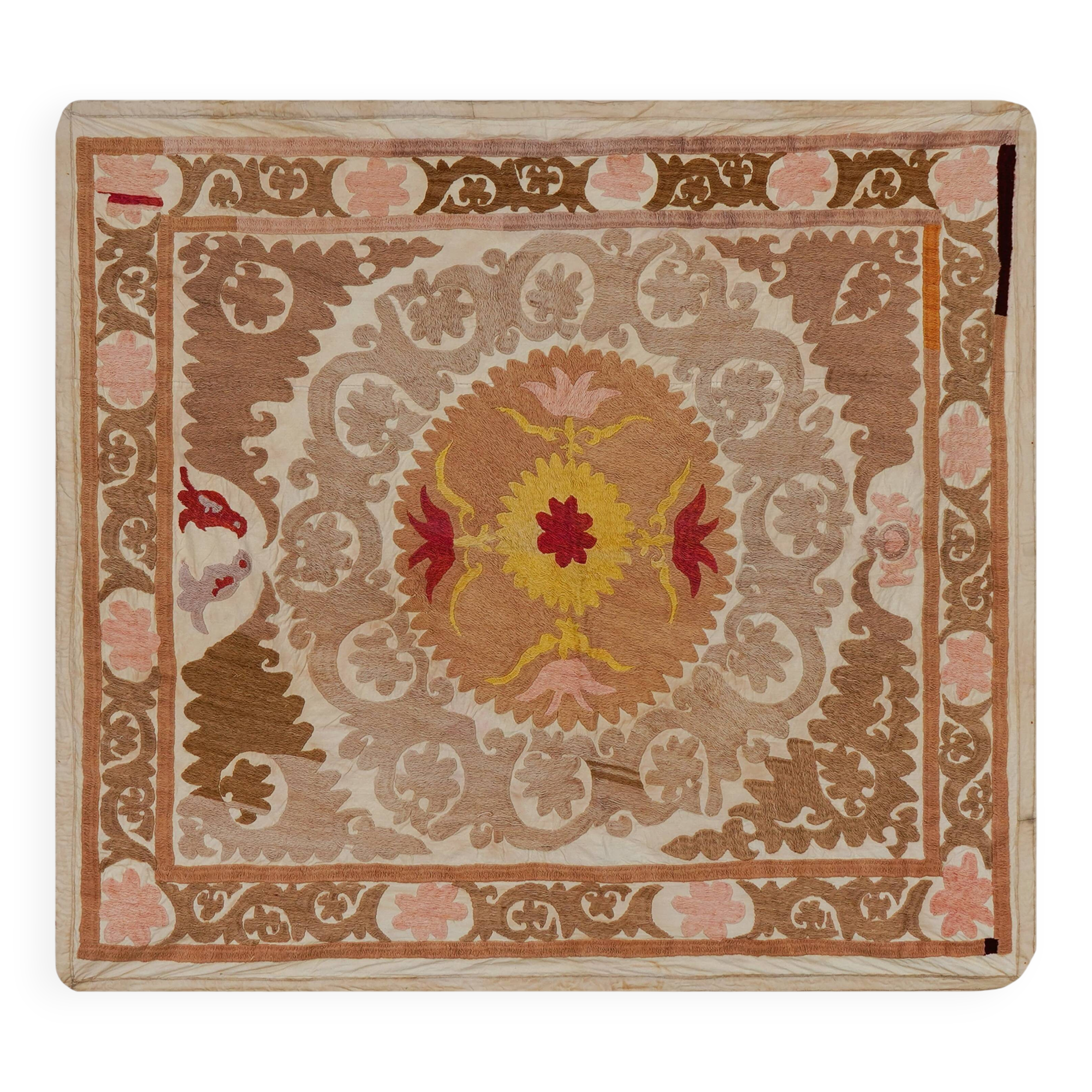 Vintage Turkish hand-knotted rug 114x122 cm