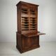1930s Dutch Oak Roll-Top Notary Cabinet / Archive Cabinet