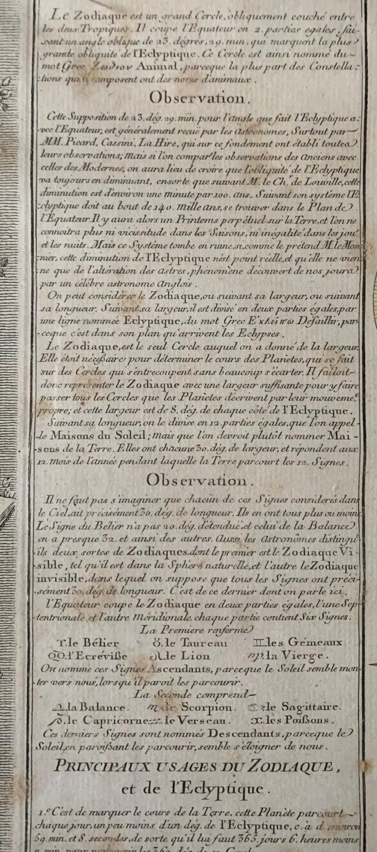 The zodiac and the eclipse, engraving, eighteenth century