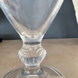 Engraved glass vase