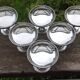 6 vintage stainless steel ice cream cups